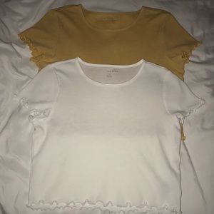 Two American eagle waffle knit shirts